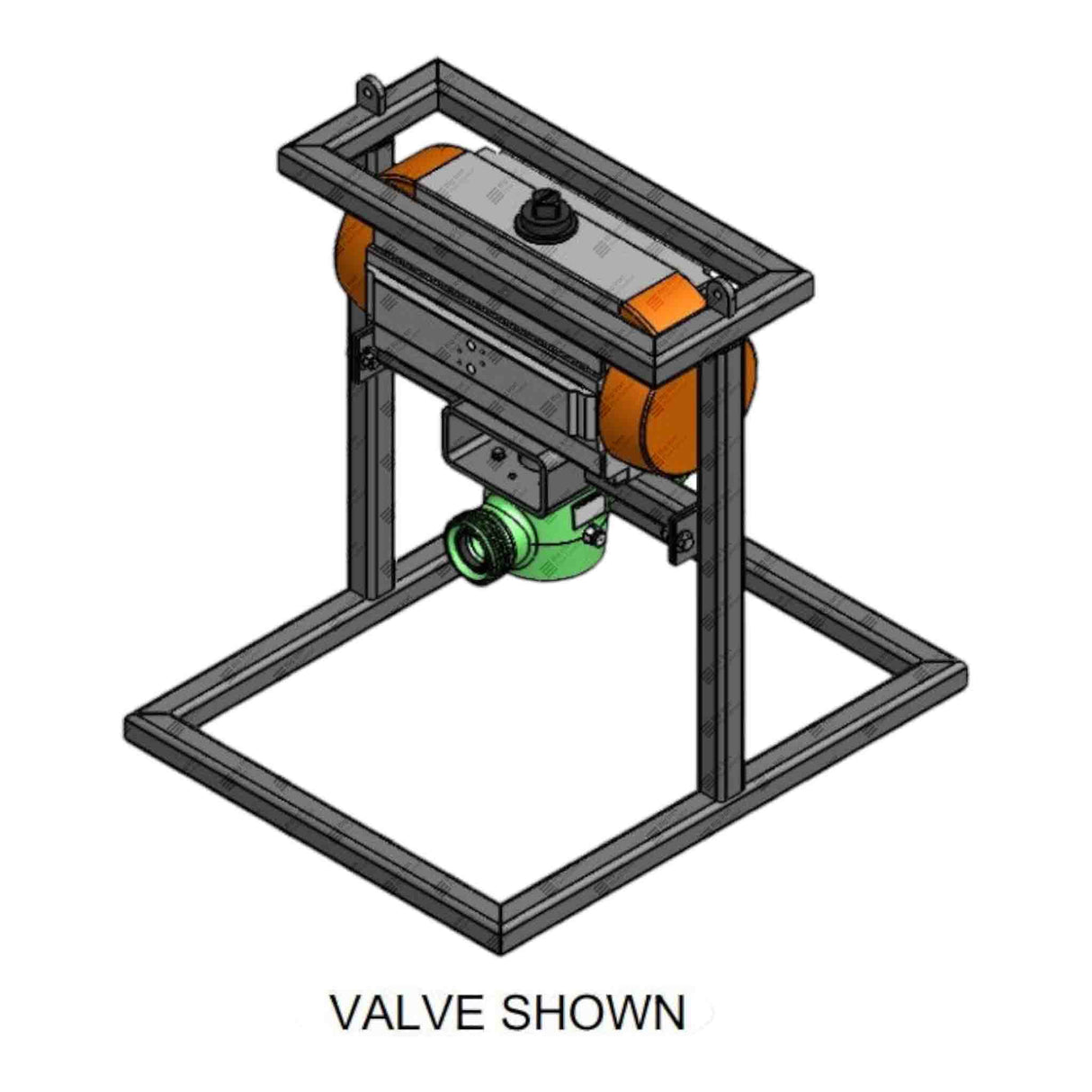 Plug Valve Stand, 2" 1502 Pneumatic Actuated